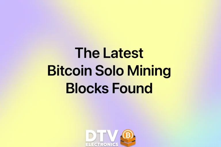 The Latest Bitcoin Solo Mining Blocks Found