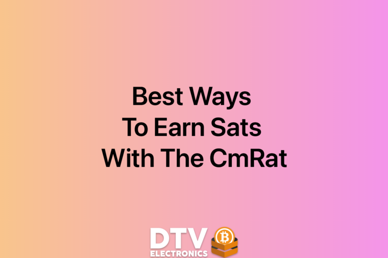 Best Ways To Earn Sats With The CmRat